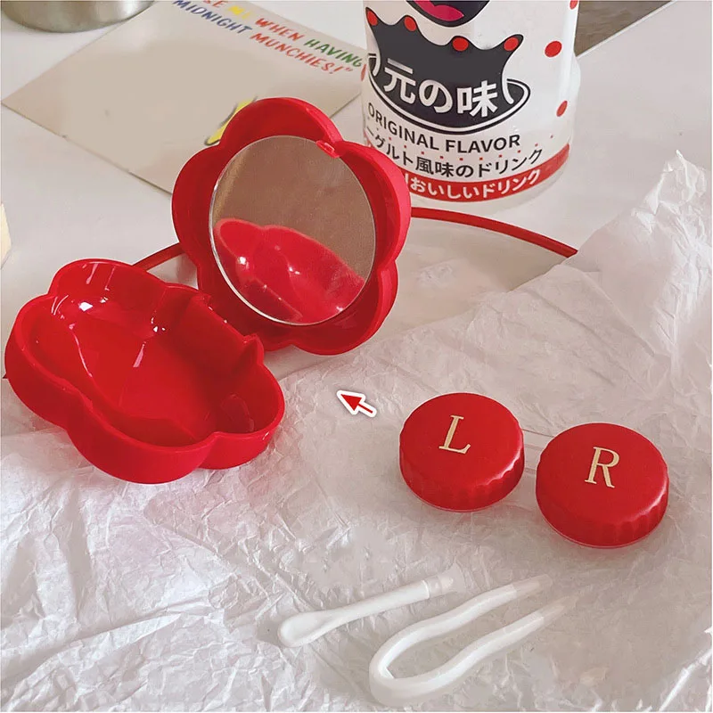 Women New Contact Lens Case Travel Contact Lenses Holder Red Flower Style Contact Lens Container Include Tweezers Suction Set
Women New Contact Lens Case Travel Contact Lenses Holder Red Flower Style Contact Lens Container Include Tweezers Suction Set