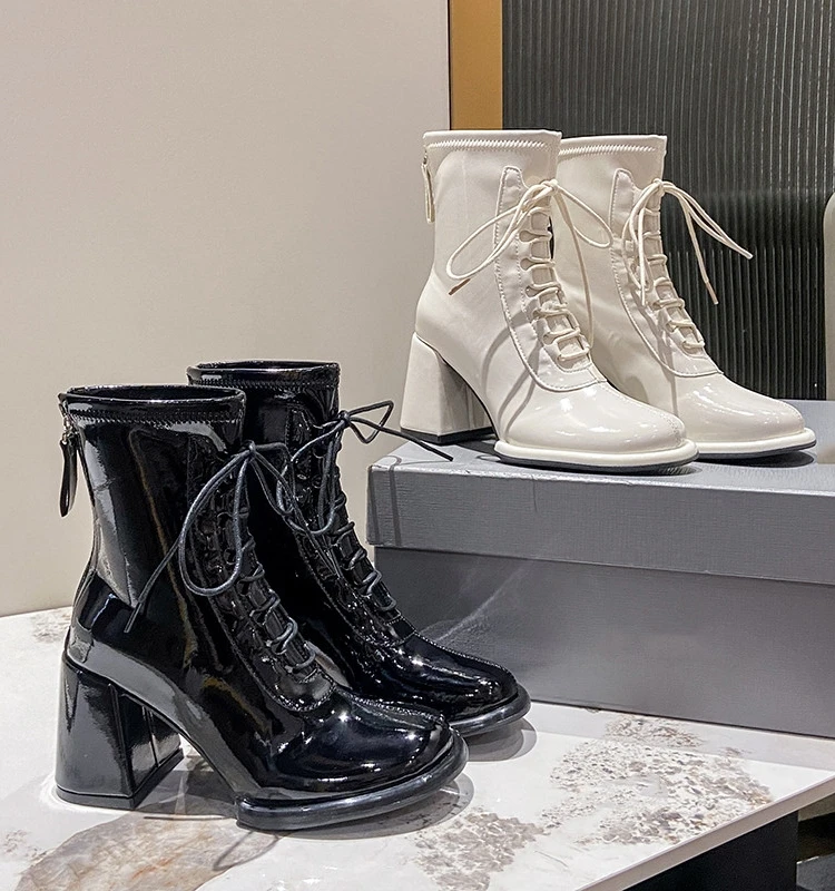 Women's Leather Boots Female Shoes Lace Up Round Toe Back Zip Luxury Designer Zipper Boots-Women Winter Footwear Ladies Fashion
Women's Leather Boots Female Shoes Lace Up Round Toe Back Zip Luxury Designer Zipper Boots-Women Winter Footwear Ladies Fashion