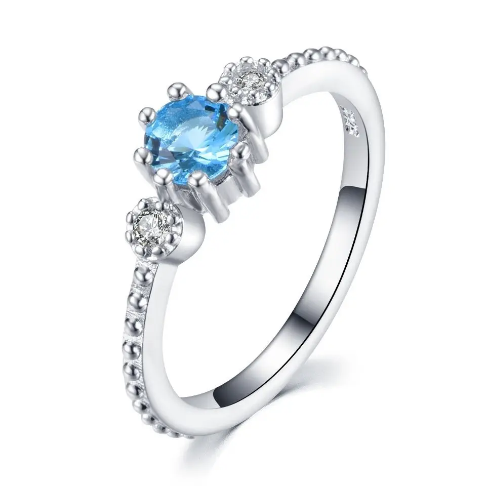 Marine blue zircon S925 silver plated 18K ring for women with simple personality light luxury adjustable ring
Marine blue zircon S925 silver plated 18K ring for women with simple personality light luxury adjustable ring