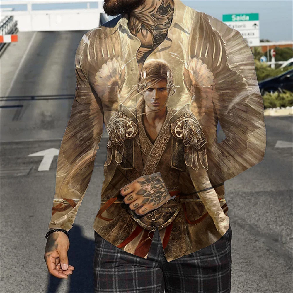 2022 Autumn New Fashion Cool 3d Digital Printing Men's Shirts Casual Long Sleeve Turndown Collar Tops for Men Clothes
2022 Autumn New Fashion Cool 3d Digital Printing Men's Shirts Casual Long Sleeve Turndown Collar Tops for Men Clothes