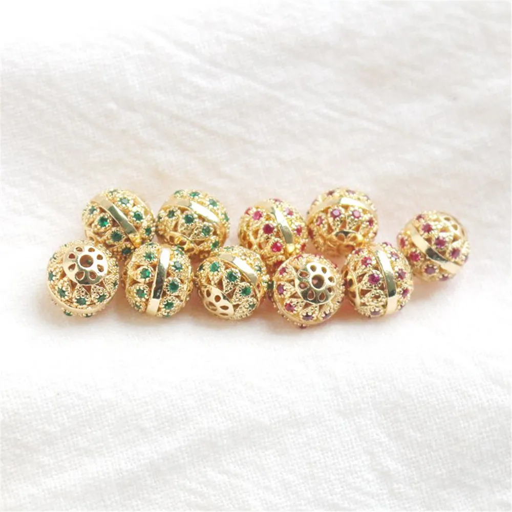 14K gold hollow inlaid zircon beads 7MM hydrangea beads loose beads diy spacer bracelet necklace accessories
14K gold hollow inlaid zircon beads 7MM hydrangea beads loose beads diy spacer bracelet necklace accessories