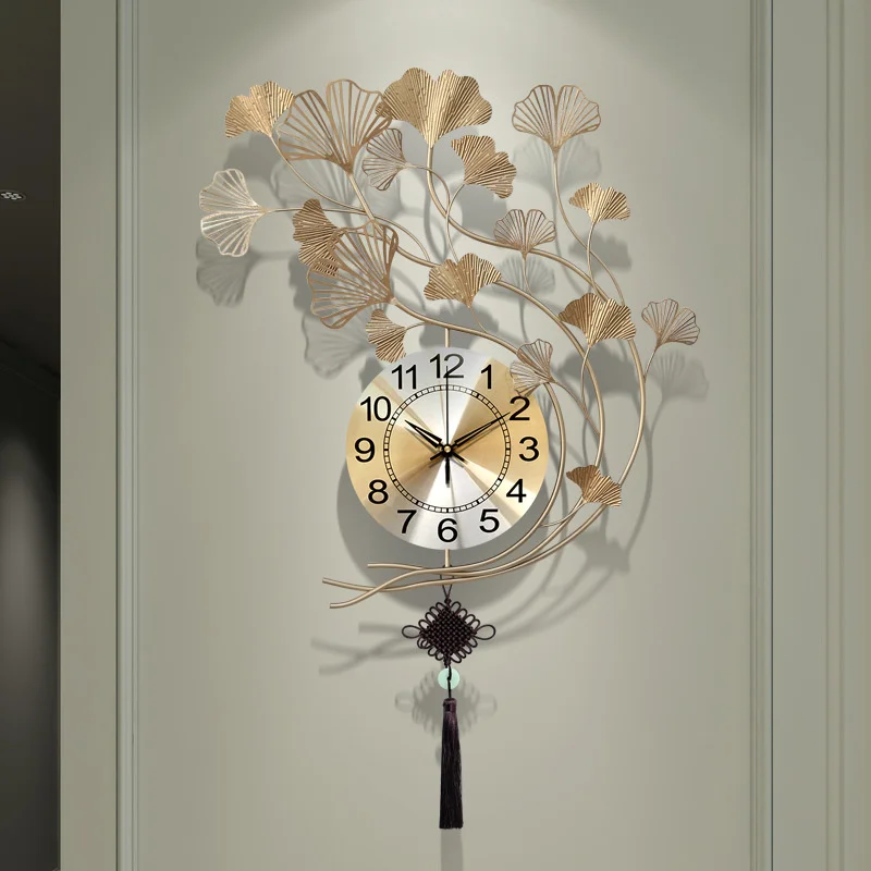 light Nordic luxury wrought iron wall clock home personality decorative pieces living room clock creative wall clock crafts
light Nordic luxury wrought iron wall clock home personality decorative pieces living room clock creative wall clock crafts