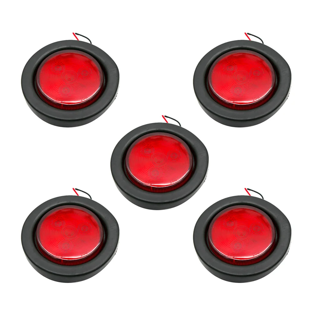 5 PCS 2 inch 12V 4 LEDs Round Side Marker Lights Indicator Lamps for Truck Trailer Caravan (Red)
5 PCS 2 inch 12V 4 LEDs Round Side Marker Lights Indicator Lamps for Truck Trailer Caravan (Red)