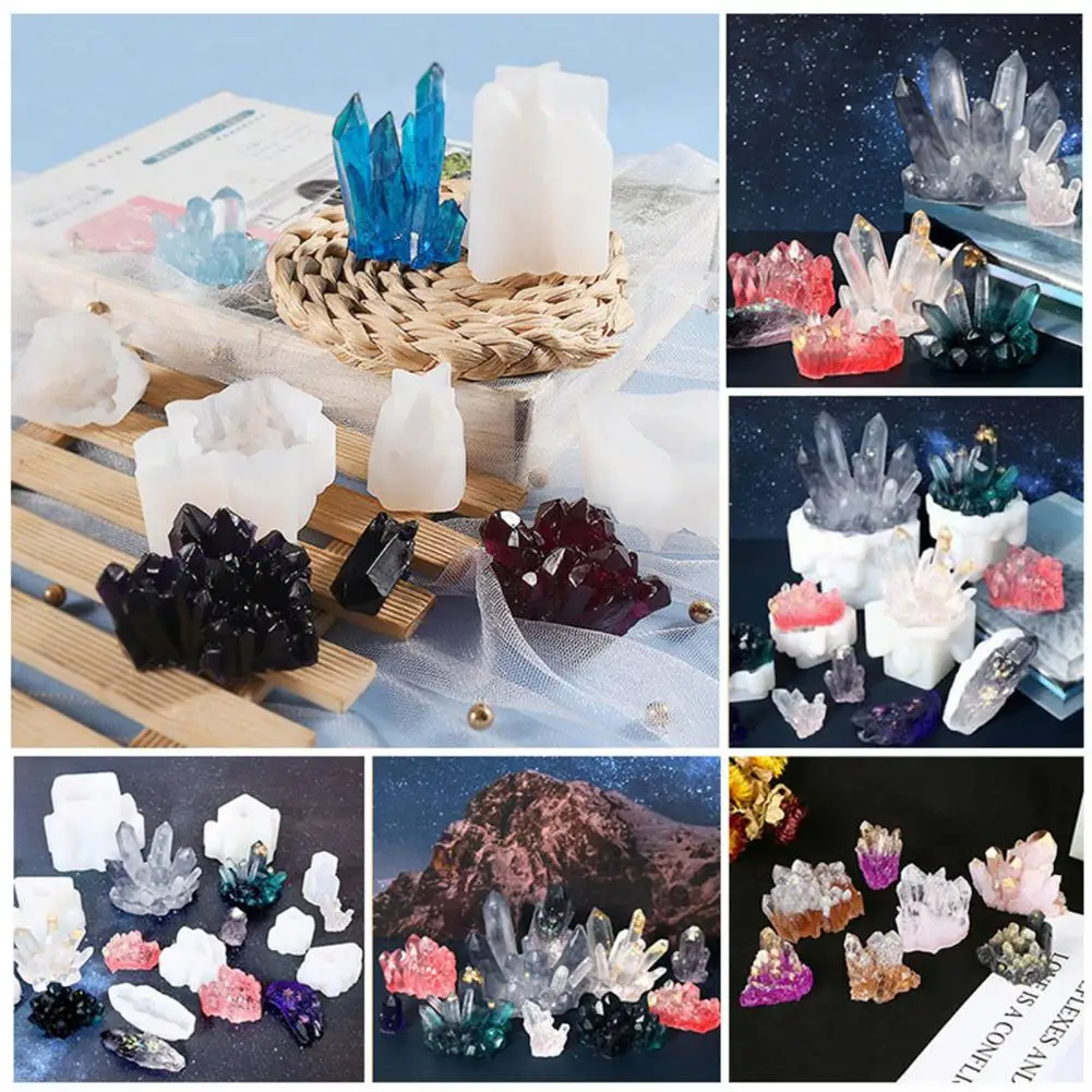Silicone Mold Irregular Shape Clear Texture DIY Craft Faux Crystal Cluster Stone Shape Ice Pillar Epoxy Resin Mold
Silicone Mold Irregular Shape Clear Texture DIY Craft Faux Crystal Cluster Stone Shape Ice Pillar Epoxy Resin Mold