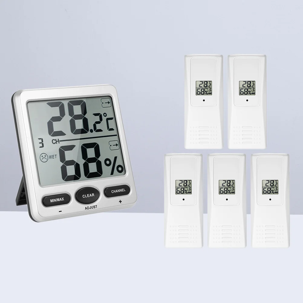 Large Screen Display LCD Display Wireless Hygrothermograph Electronic With 5 Remote Sensor Included
Large Screen Display LCD Display Wireless Hygrothermograph Electronic With 5 Remote Sensor Included