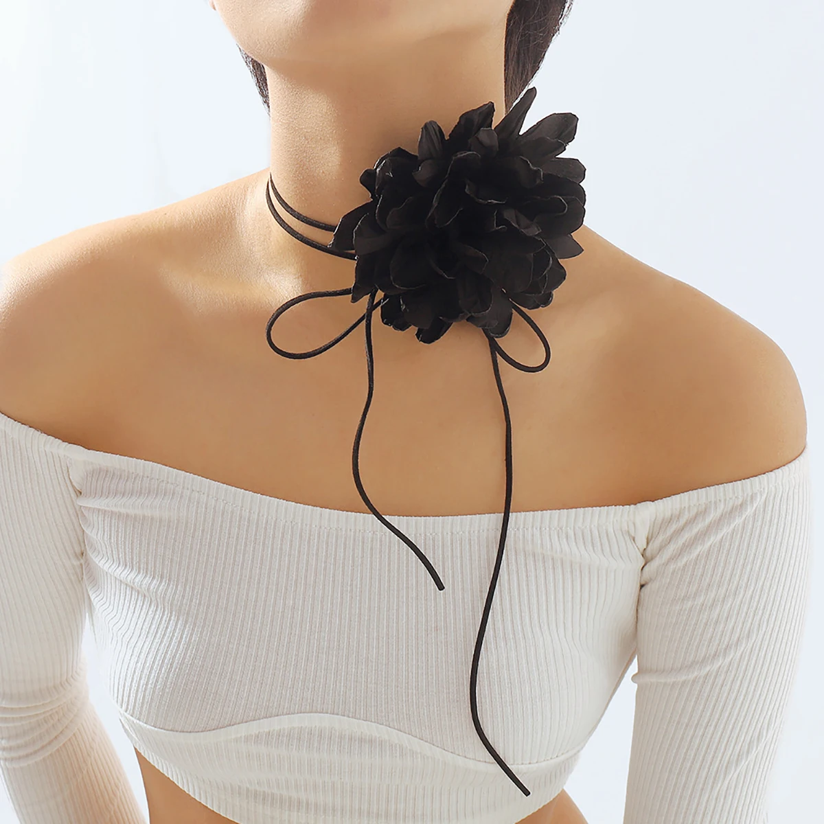 Salircon Exaggerate Large Flower Choker Necklace Trend Lace Up Rope Chain Necklace Fashion Women's Neck Jewelry Gift
Salircon Exaggerate Large Flower Choker Necklace Trend Lace Up Rope Chain Necklace Fashion Women's Neck Jewelry Gift