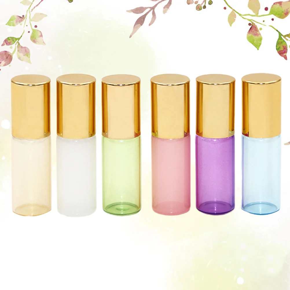 6Pcs 3ml Roll-on Bottle Glass Essential Oil Bottle Portable Subpackaging Bottle (Golden, Green, White, Blue, Pink, Purple for
6Pcs 3ml Roll-on Bottle Glass Essential Oil Bottle Portable Subpackaging Bottle (Golden, Green, White, Blue, Pink, Purple for