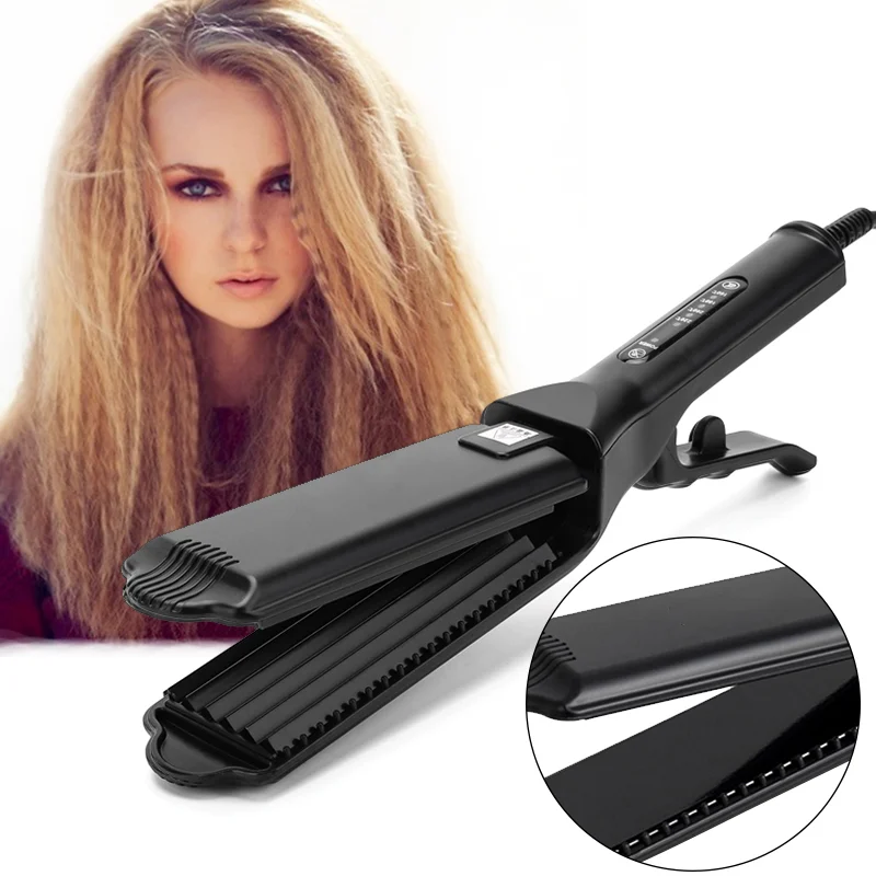 Professional Hair Crimper Curling Iron Wand Ceramic Corrugated Wave Corn Irons Wave Curler Iron Electric Corrugation Plate Clip
Professional Hair Crimper Curling Iron Wand Ceramic Corrugated Wave Corn Irons Wave Curler Iron Electric Corrugation Plate Clip