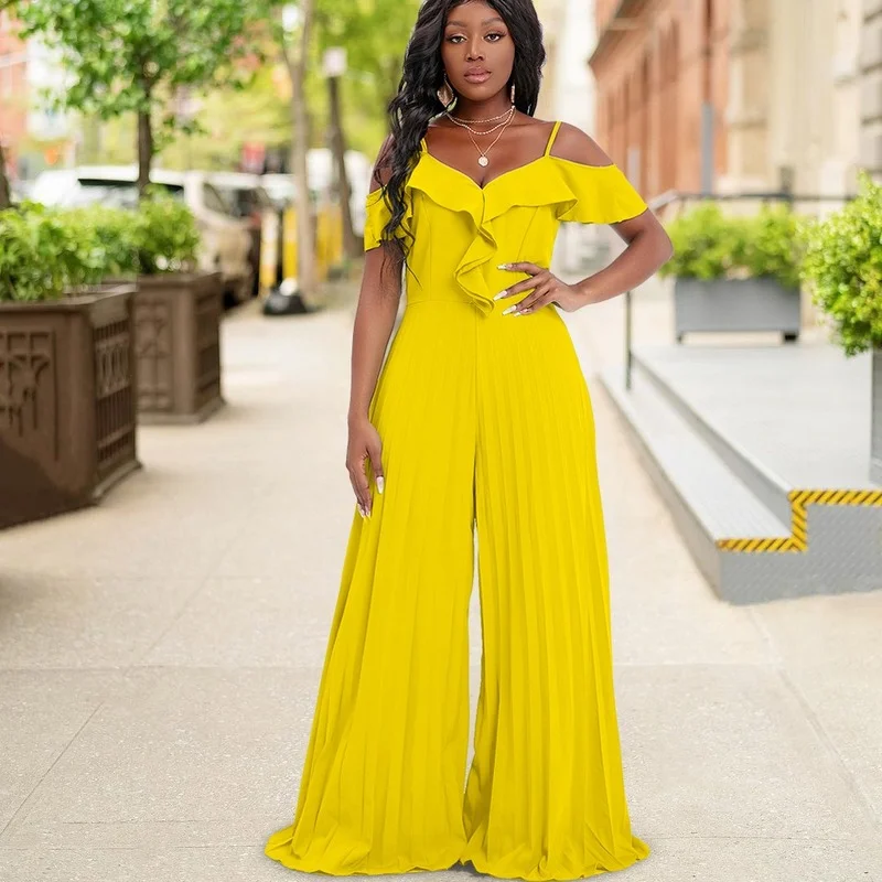 2022 Fashion Style African Clothes Women Summer Fashion African Women Sleeveless Solid Color Long Jumpsuit
2022 Fashion Style African Clothes Women Summer Fashion African Women Sleeveless Solid Color Long Jumpsuit