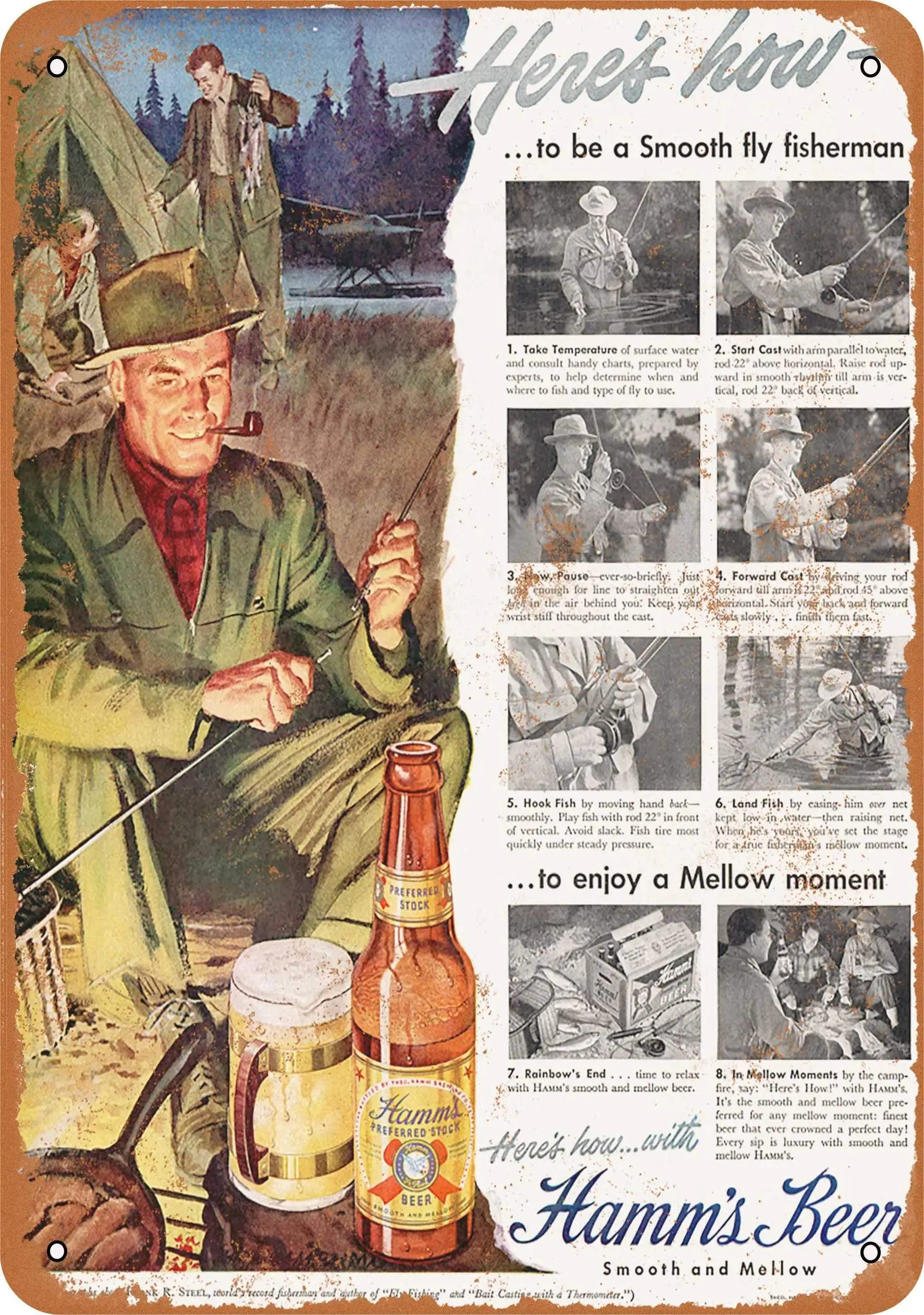Металлическая жестяная вывеска, винтажный настенный плакат 1949 хмм для пива и рыбалки, декоративный знак для дома и улицы
Металлическая жестяная вывеска, винтажный настенный плакат 1949 хмм для пива и рыбалки, декоративный знак для дома и улицы