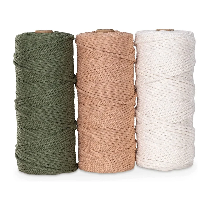 Macrame Yarn Set Of 3 - Cotton Cord For DIY Projects Tapestry Dream Catcher - Cotton Cord - White Olive Green Pink
Macrame Yarn Set Of 3 - Cotton Cord For DIY Projects Tapestry Dream Catcher - Cotton Cord - White Olive Green Pink