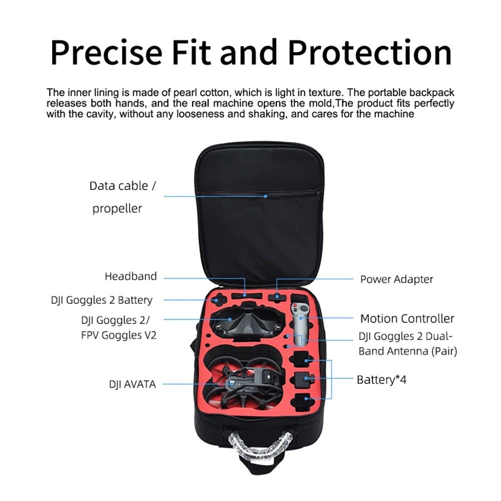 Portable Storage Bag Motion Controller Goggles Battery Drone Organizer Drone Carrying Case Backpack Large Capacity for DJI Avata
Portable Storage Bag Motion Controller Goggles Battery Drone Organizer Drone Carrying Case Backpack Large Capacity for DJI Avata