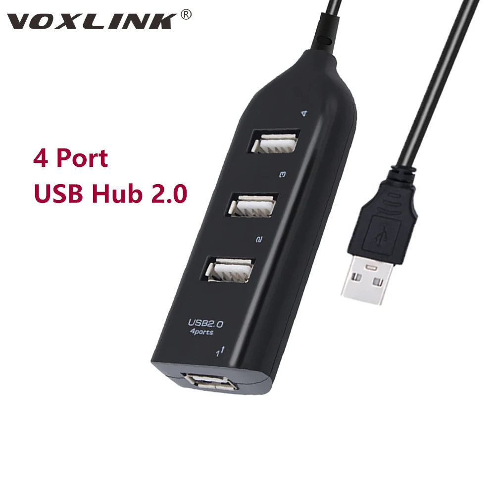 USB-разветвитель VOXLINK универсальный 2 0 дюйма с кабелем 4 порта - купить по выгодной