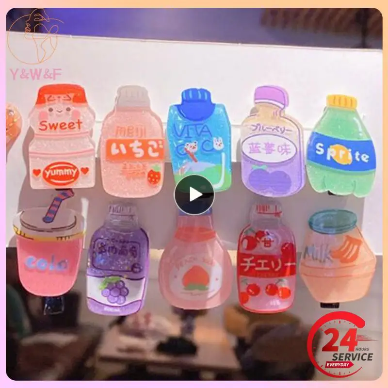 Cute Cartoon Drink Bottle Hairpin Does Not Hurt Your Hair Headdress Hairpin Broken Hair Duckbill Clip TSLM1
Cute Cartoon Drink Bottle Hairpin Does Not Hurt Your Hair Headdress Hairpin Broken Hair Duckbill Clip TSLM1