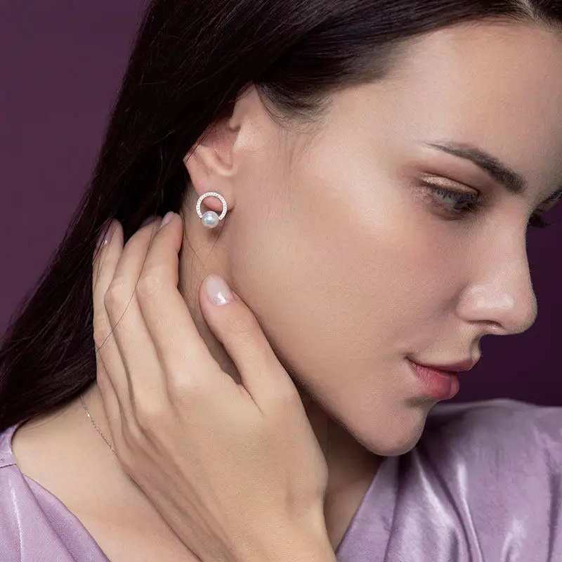 Natural Freshwater Pearl Stud Earrings Real 925 Sterling Silver Earring For Women Jewelry Fashion Gift
Natural Freshwater Pearl Stud Earrings Real 925 Sterling Silver Earring For Women Jewelry Fashion Gift