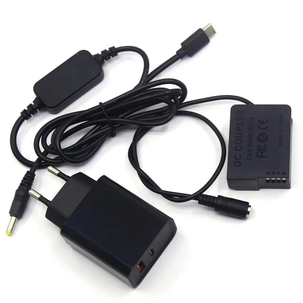 USB Type-C зарядный кабель + стандартный соединитель постоянного тока + зарядное устройство PD для Lumix DMW-DCC8 FZ2000 FZ300 FZ200 G7 G6 G80 G81 G85 GH2 GH2K GH2S
USB Type-C зарядный кабель + стандартный соединитель постоянного тока + зарядное устройство PD для Lumix DMW-DCC8 FZ2000 FZ300 FZ200 G7 G6 G80 G81 G85 GH2 GH2K GH2S