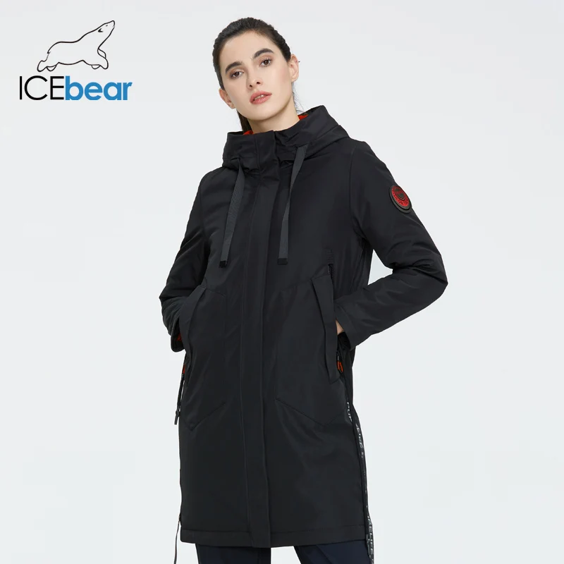 ICEbear 2023 новое осеннее женское пальто с капюшоном повседневная качественная