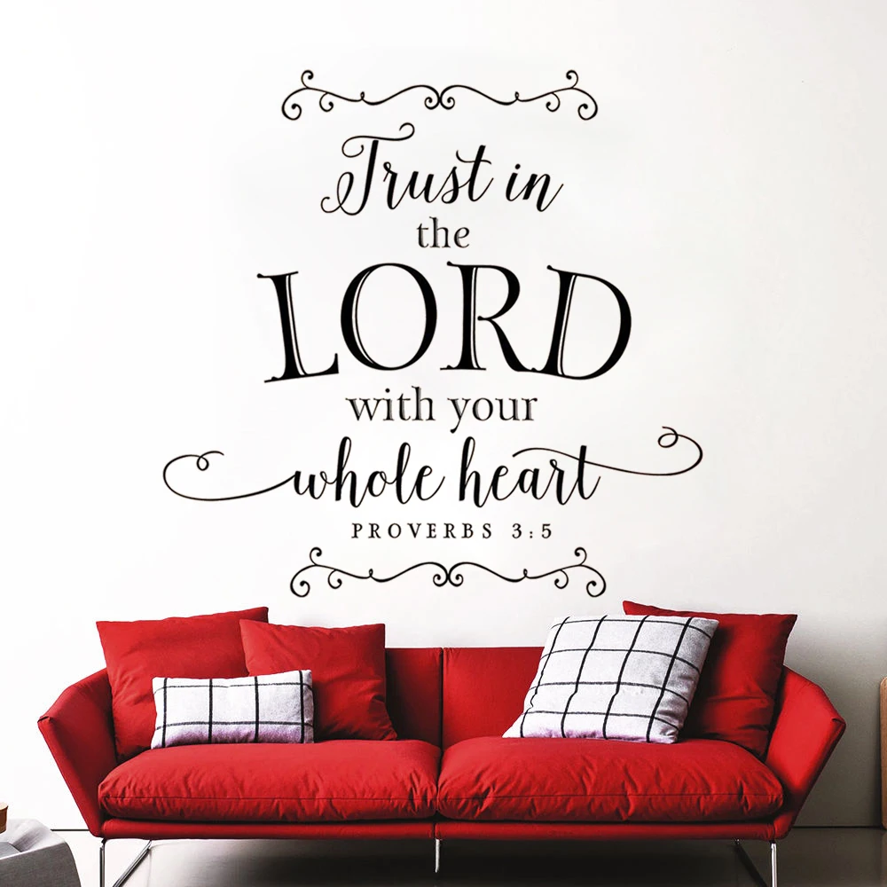 Trust In The Lord With Your Whole Heart Quotes Wall Decals Vinyl Stickers For Scripture Christian Scripture Home Decor DW14352
Trust In The Lord With Your Whole Heart Quotes Wall Decals Vinyl Stickers For Scripture Christian Scripture Home Decor DW14352