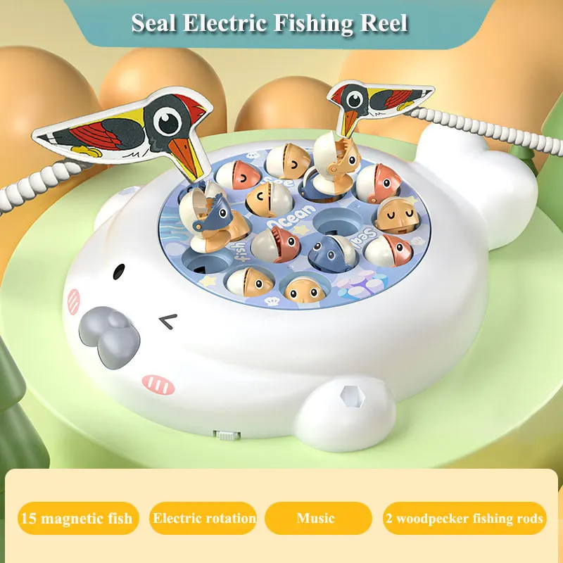 Игрушка Монтессори детская с удилищем, магнитная рыболовная игрушка, игровая музыкальная игра, вращающийся подарок для детей 
Игрушка Монтессори детская с удилищем, магнитная рыболовная игрушка, игровая музыкальная игра, вращающийся подарок для детей