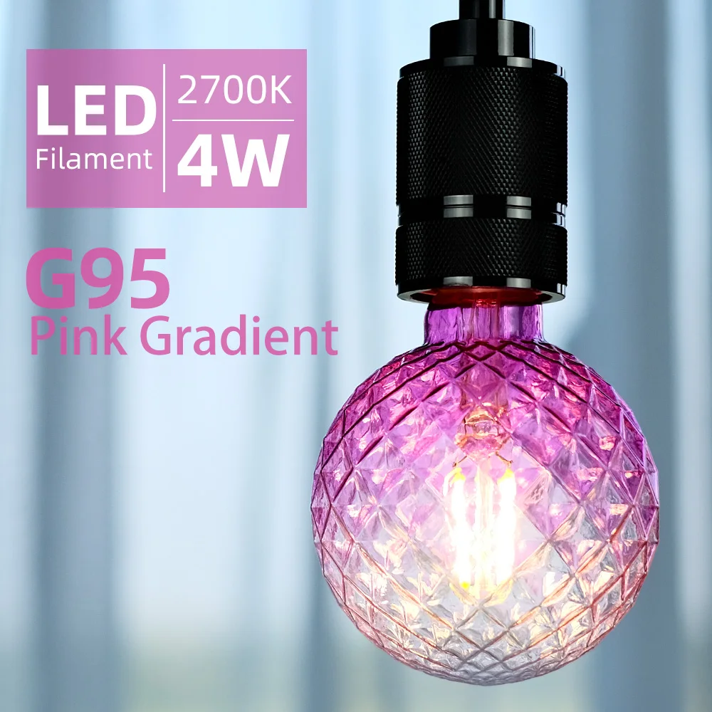 Декоративные светодиодные лампы TIANFAN G95 Crystal, 4 Вт, 2700K, серия с теплым белым градиентом, Светодиодная лампа накаливания Эдисона 220-240 В, E27
Декоративные светодиодные лампы TIANFAN G95 Crystal, 4 Вт, 2700K, серия с теплым белым градиентом, Светодиодная лампа накаливания Эдисона 220-240 В, E27