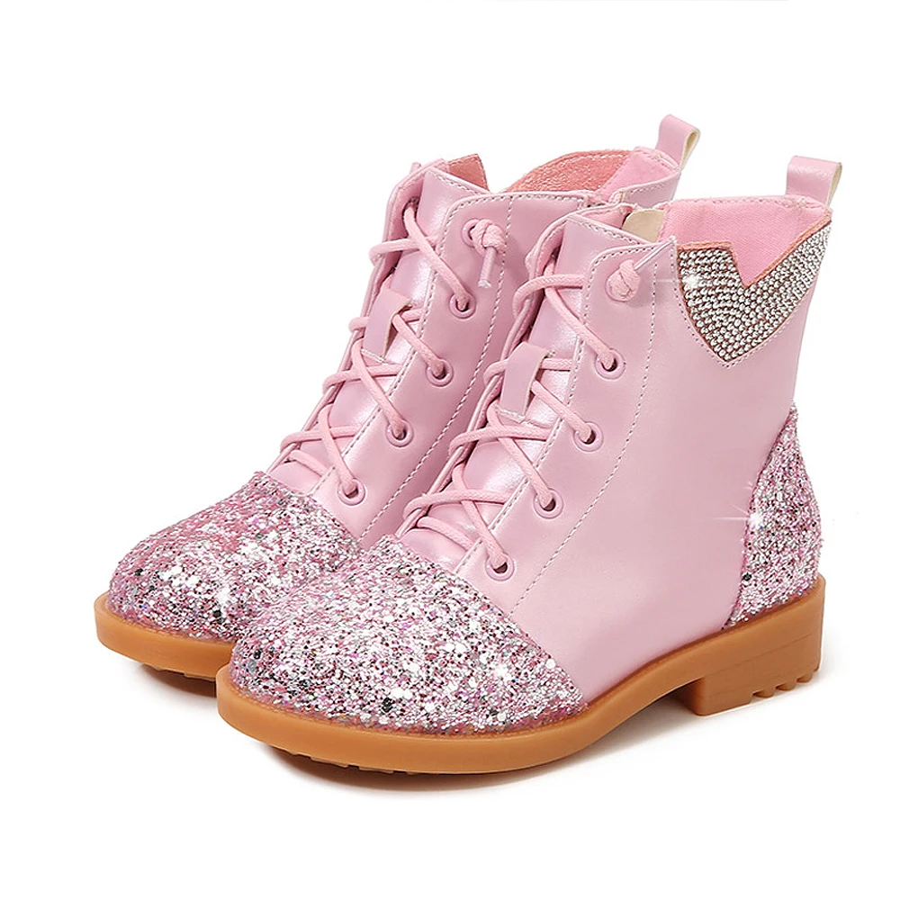 Winter Warm Toddler Girls Children's Bling Fashion Boots Kids Rubber Sole Anti-Slippery Plush Princess Shoes 7-12y Ankle Boots
Winter Warm Toddler Girls Children's Bling Fashion Boots Kids Rubber Sole Anti-Slippery Plush Princess Shoes 7-12y Ankle Boots