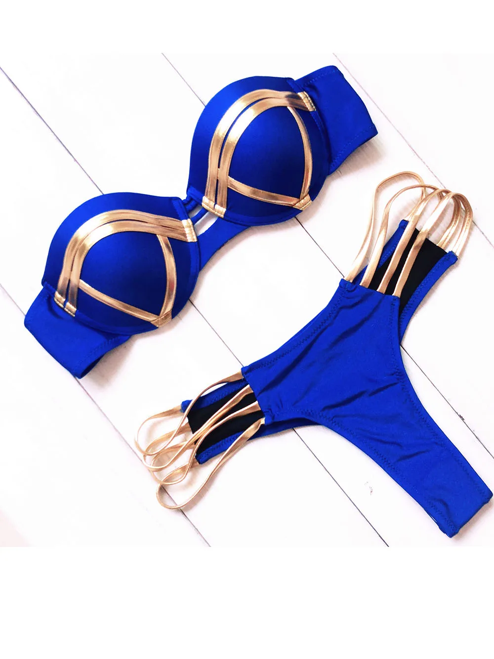 

Women exy Cut Out Bikinis Swimsuits 2022 New Push Up Splice Biquini Cut Bathing Suits Swimwear Beach Bikini Set Beachwear Mujer