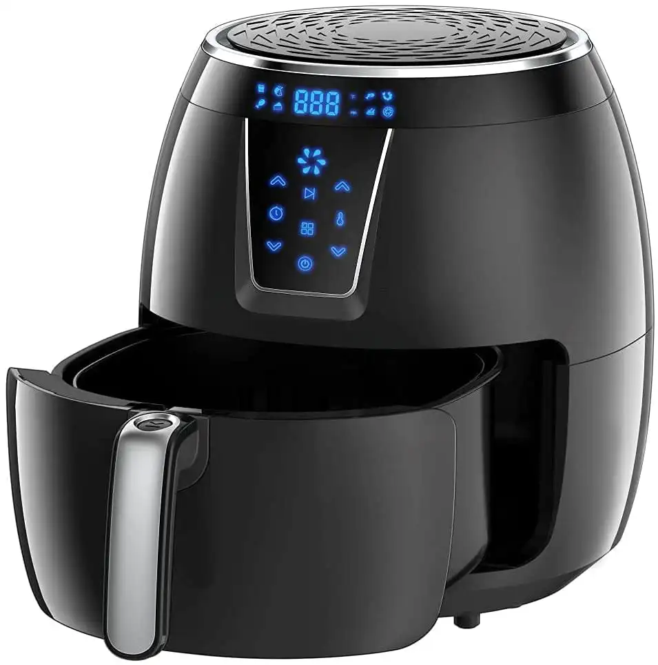 1800 Watts Air Fryer, with Digital LED Touch Display & Slide out Pan, Detachable Basket 5.5QT
1800 Watts Air Fryer, with Digital LED Touch Display & Slide out Pan, Detachable Basket 5.5QT