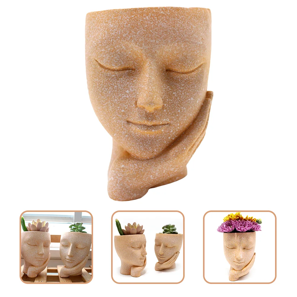 Face Planter Flowerpotpot Succulent Human Succulents Resin Pots Head Flower Decorative Bonsai Holder Female Nursery Statue
Face Planter Flowerpotpot Succulent Human Succulents Resin Pots Head Flower Decorative Bonsai Holder Female Nursery Statue