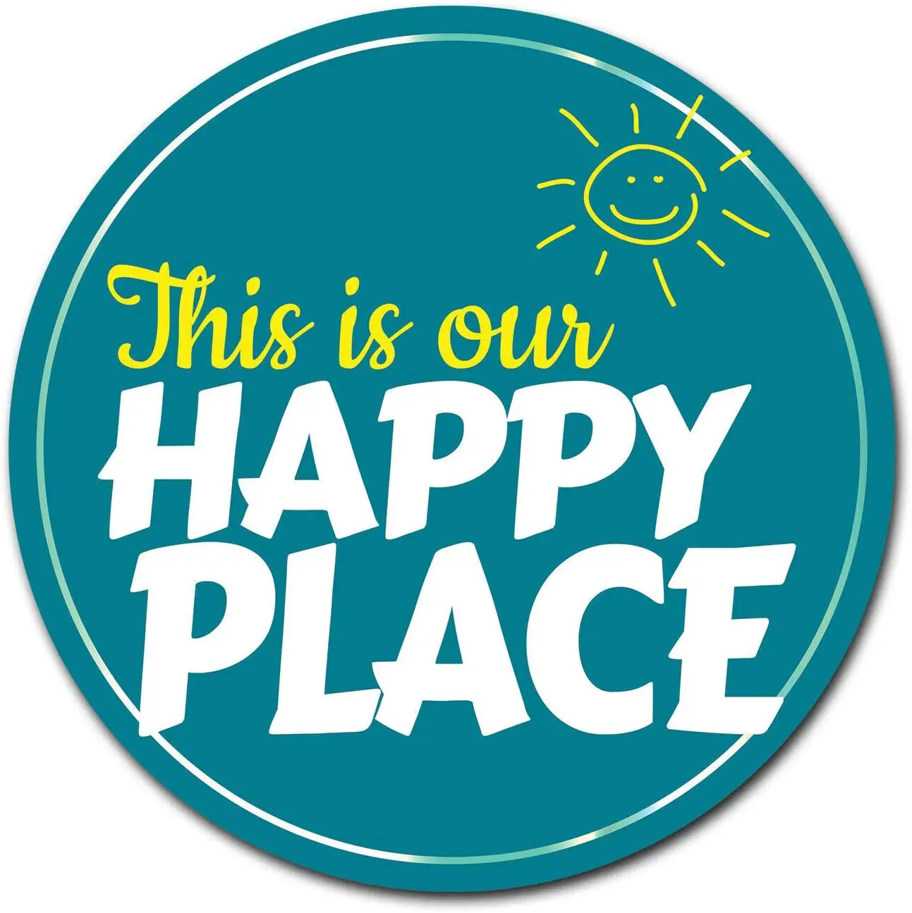 Happy Place Round Metal Tin Sign Suitable for Home and Kitchen Bar Cafe Garage Wall Decor Retro Vintage 12 x 12 Inch
Happy Place Round Metal Tin Sign Suitable for Home and Kitchen Bar Cafe Garage Wall Decor Retro Vintage 12 x 12 Inch