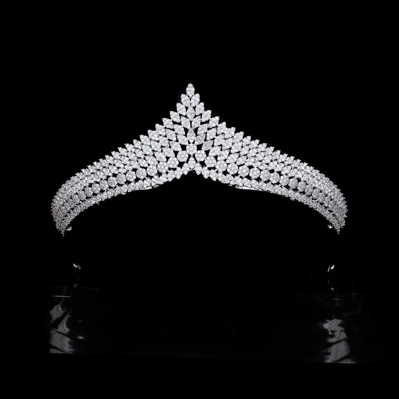 European and American New Copper Full Zircon Crown Bride Wedding Crown Wedding Headdress High-End Cross-Border Hair Accessories
European and American New Copper Full Zircon Crown Bride Wedding Crown Wedding Headdress High-End Cross-Border Hair Accessories