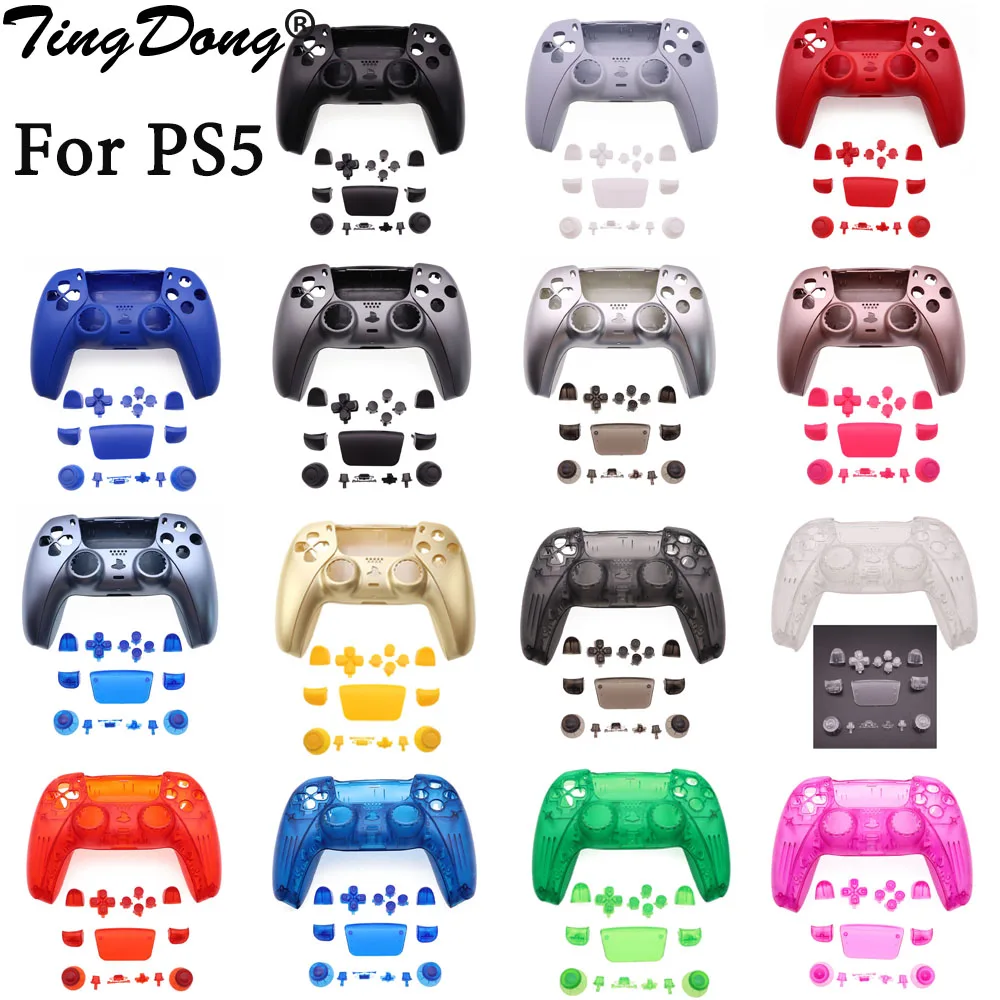 For PS5 Controller Full Set Housing Shell Case Cover Faceplate Decoration Shells Buttons Gamepad DIY Repair Parts
For PS5 Controller Full Set Housing Shell Case Cover Faceplate Decoration Shells Buttons Gamepad DIY Repair Parts