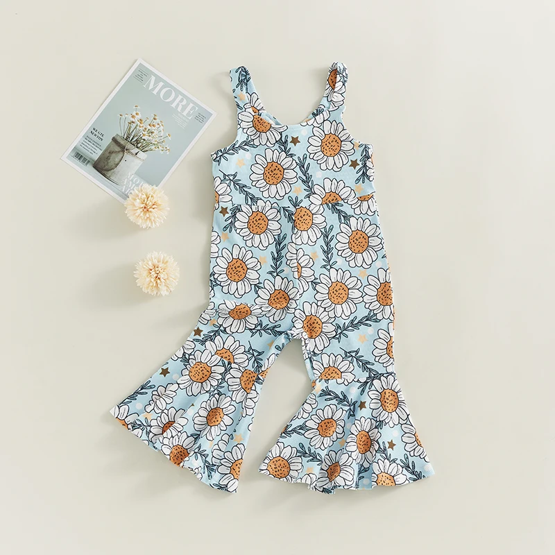 EWODOS 1-5 Years Toddler Kids Girls Jumpsuits Sweet Floral Print Sleeveless Sling Romper Summer Casual Flare Pants Playsuits
EWODOS 1-5 Years Toddler Kids Girls Jumpsuits Sweet Floral Print Sleeveless Sling Romper Summer Casual Flare Pants Playsuits
