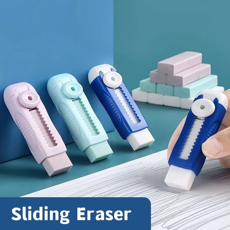 Candy Color Portable Push Design Office Eraser with 1 Free Replacement Student Sliding Rubber Cleaner Erasers Kids Stationery
Candy Color Portable Push Design Office Eraser with 1 Free Replacement Student Sliding Rubber Cleaner Erasers Kids Stationery