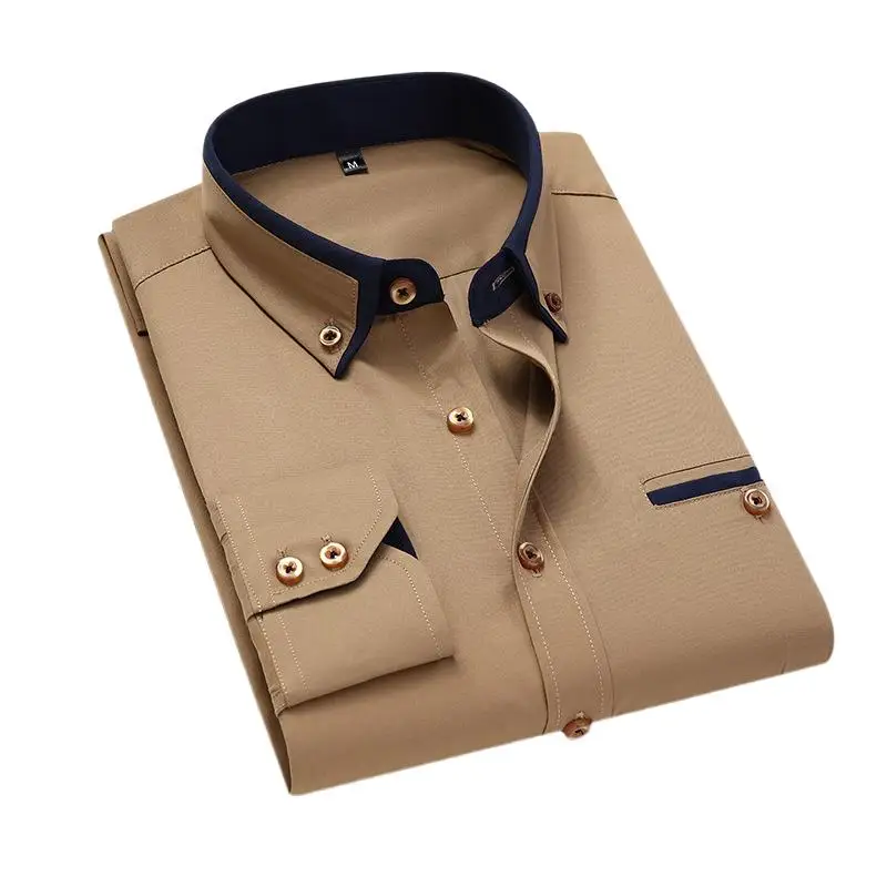 Quality Men Shirt Long Sleeve Twill Solid Striped Dress Business Office Casual Shirt Slim Fit Man Dress Shirts
Quality Men Shirt Long Sleeve Twill Solid Striped Dress Business Office Casual Shirt Slim Fit Man Dress Shirts