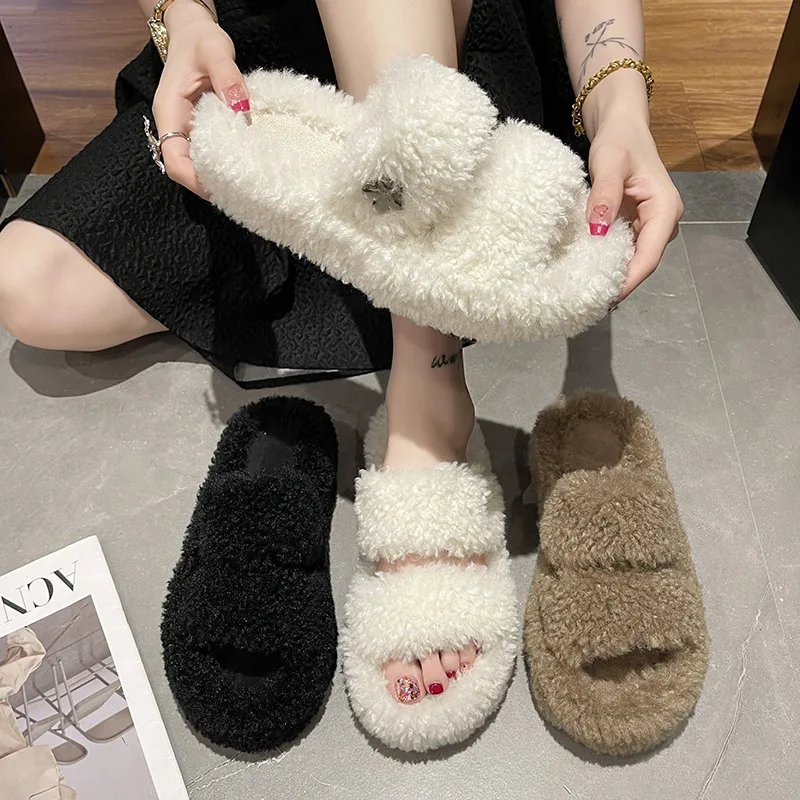 Зима 2022, новинка, модные женские домашние тапочки, теплая обувь из кроличьего меха, Женские Симпатичные хлопковые тапочки
Зима 2022, новинка, модные женские домашние тапочки, теплая обувь из кроличьего меха, Женские Симпатичные хлопковые тапочки