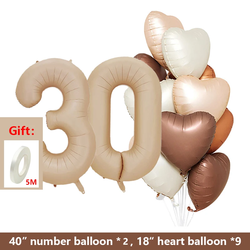 Brown Cream 40 Inch Balloons Set Cream Color 1-9 Digital Balloon Kids Adult Happy Birthday Party Decoration DIY Party Supplies
Brown Cream 40 Inch Balloons Set Cream Color 1-9 Digital Balloon Kids Adult Happy Birthday Party Decoration DIY Party Supplies