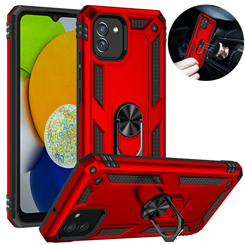For Samsung Galaxy A03 Case Armor Magnetic Metal Ring Back Cover For Samsung A03 A 03 SM-A032F 6.5'' Stand Holder Phone Cases
For Samsung Galaxy A03 Case Armor Magnetic Metal Ring Back Cover For Samsung A03 A 03 SM-A032F 6.5'' Stand Holder Phone Cases