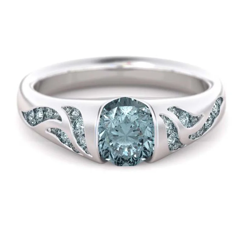 Cute Fashion Silver Gold Colors Rings for Women Trendy Metal Inlaid Blue White Sea Blue Stone Wedding Engagement Jewelry
Cute Fashion Silver Gold Colors Rings for Women Trendy Metal Inlaid Blue White Sea Blue Stone Wedding Engagement Jewelry
