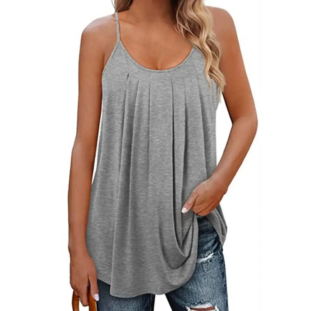 Comfy Trendy Summer Simple Vest T-shirt Clothing Moisture Wicking Summer Vest Pleated Hem for Daily Wear
Comfy Trendy Summer Simple Vest T-shirt Clothing Moisture Wicking Summer Vest Pleated Hem for Daily Wear