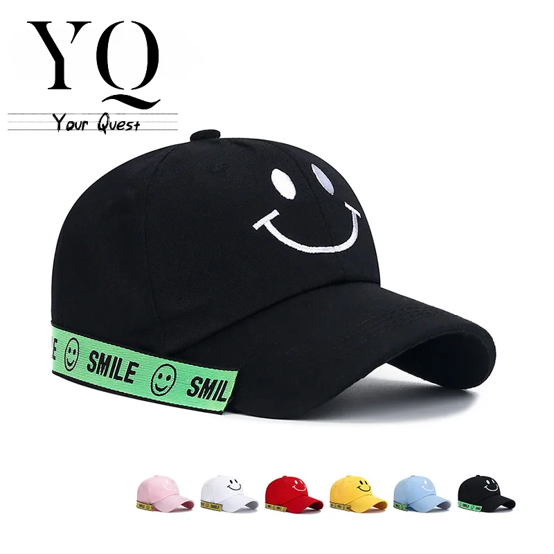 Youth hat New style men and women embroidery smiling face Fashion ribbon lovers baseball cap Spring and autumn cap 골프 hats
Youth hat New style men and women embroidery smiling face Fashion ribbon lovers baseball cap Spring and autumn cap 골프 hats