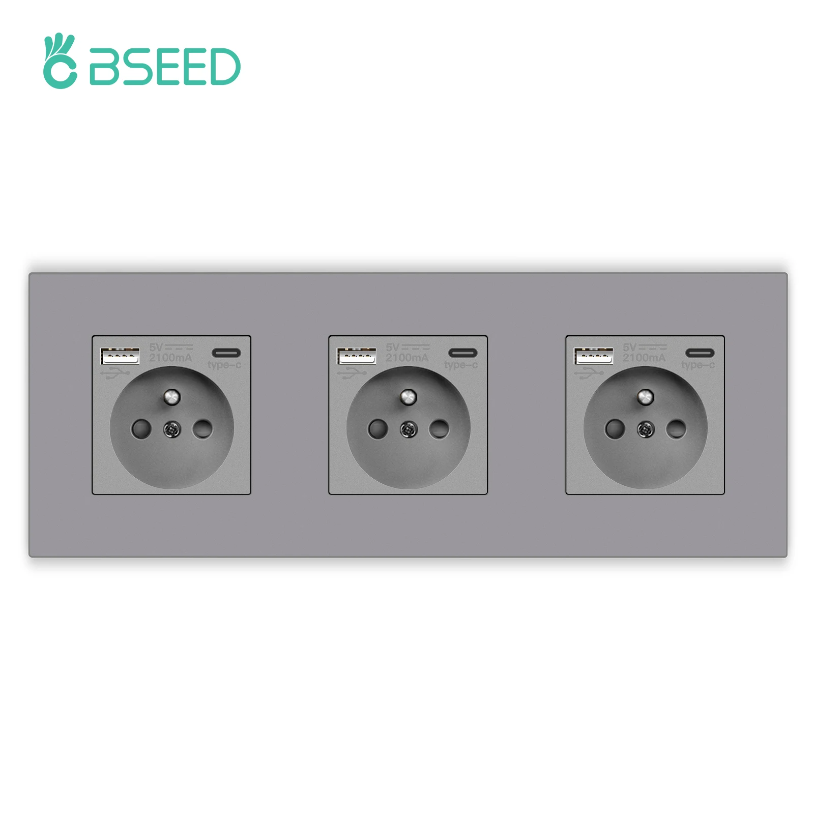Розетка настенная BSEED тройная с USB
Розетка настенная BSEED тройная с USB