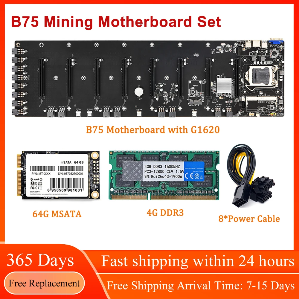 Материнская плата для майнинга ETH B75 8 pcie 16X, графическая карта слот GPU LGA 1155 CPU SATA USB3.0, поддержка VGA и т. д. BTC Zec
Материнская плата для майнинга ETH B75 8 pcie 16X, графическая карта слот GPU LGA 1155 CPU SATA USB3.0, поддержка VGA и т. д. BTC Zec