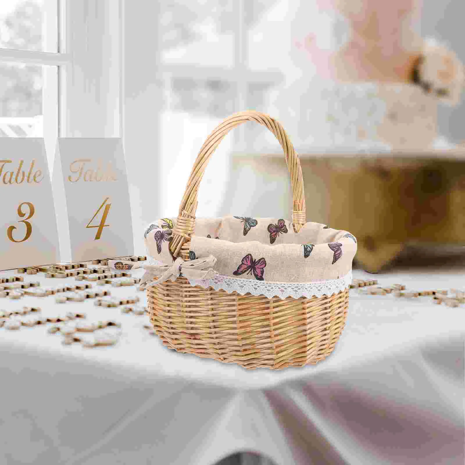 Household Sundries Basket with Handle Desktop Woven Basket with Cloth Liner Design
Household Sundries Basket with Handle Desktop Woven Basket with Cloth Liner Design