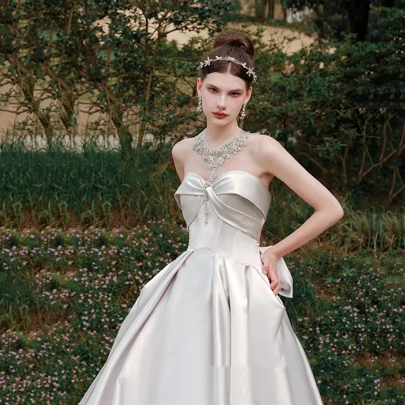 14172#IENA Elegant Stain Pearl White Luxurious Classic Vintage Maxi Prom Gown Cocktail Formal Evening Party Dress Wedding Dress
14172#IENA Elegant Stain Pearl White Luxurious Classic Vintage Maxi Prom Gown Cocktail Formal Evening Party Dress Wedding Dress