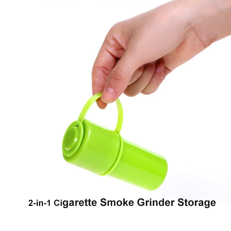 Tobacco Accessores 2-in-1 Cigarette Smoke Grinder Storage Tanks Plastic Windpoof Waterproof Tobacco Stock Jar Portable Grinder
Tobacco Accessores 2-in-1 Cigarette Smoke Grinder Storage Tanks Plastic Windpoof Waterproof Tobacco Stock Jar Portable Grinder