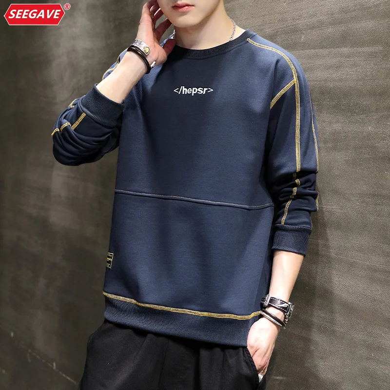 Spring and Autumn New Men's Sweater Menswear Fashion Brand Five-Line Letter Embroidered Crew Neck Long Sleeve All-Match Loose Tr
Spring and Autumn New Men's Sweater Menswear Fashion Brand Five-Line Letter Embroidered Crew Neck Long Sleeve All-Match Loose Tr