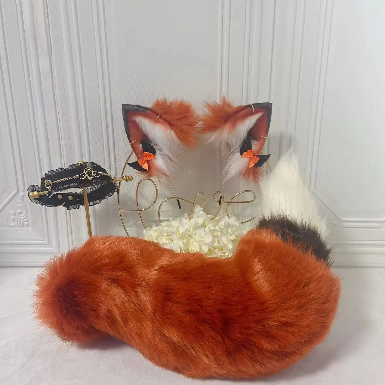 Red fox ears tail plush suit cosplay props sexy cute loli cat carnival party anime wolf ears cat ears headband hair accessories
Red fox ears tail plush suit cosplay props sexy cute loli cat carnival party anime wolf ears cat ears headband hair accessories
