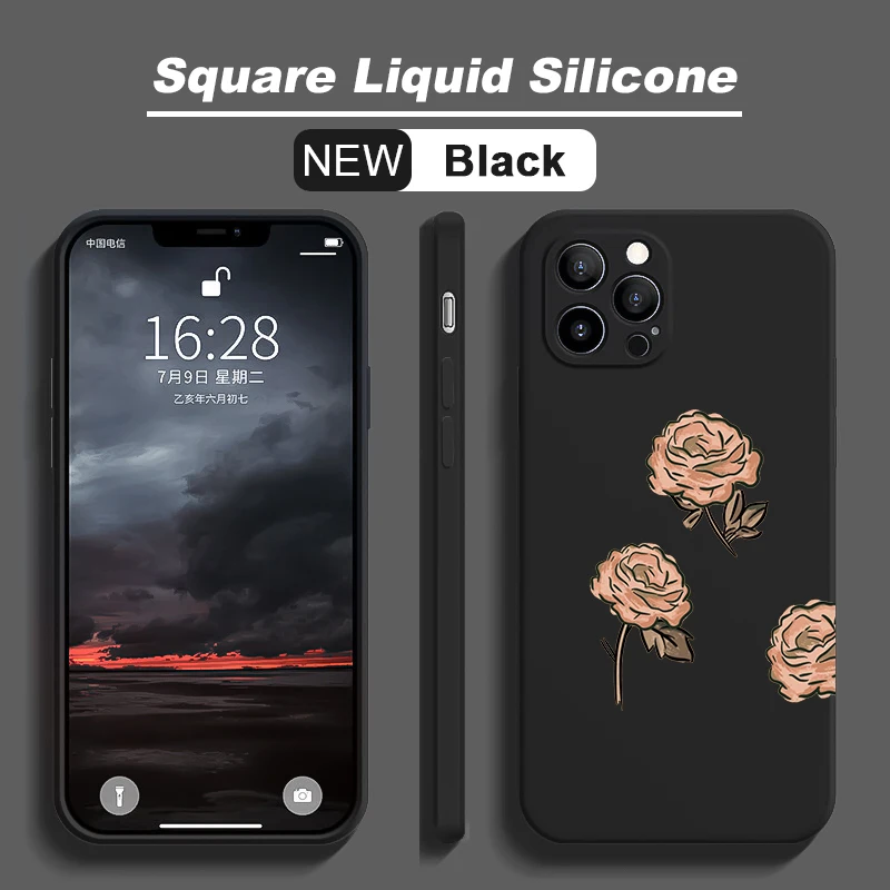 Rose Phone Case For iPhone 14 13 11 12 Pro Max XS Max XR X 7 8 Plus SE20 Fashion Liquid Silicone Camera Lens Protection Cover
Rose Phone Case For iPhone 14 13 11 12 Pro Max XS Max XR X 7 8 Plus SE20 Fashion Liquid Silicone Camera Lens Protection Cover