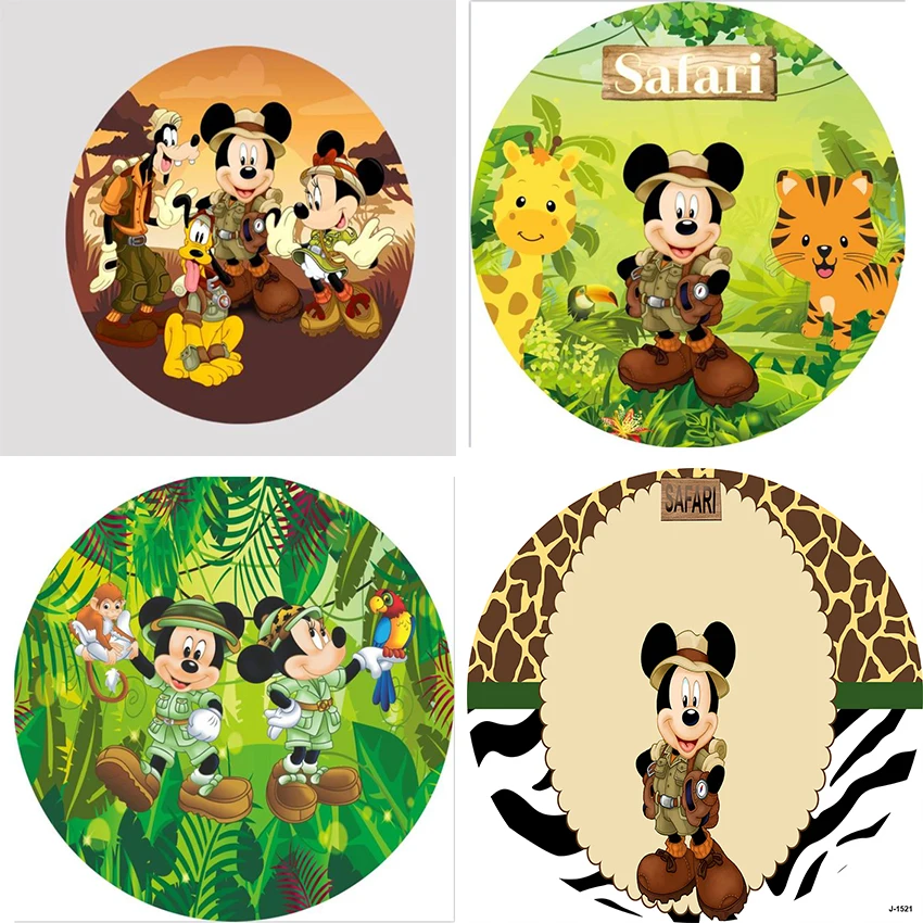 Mickey Mouse Jungle Safari Baby Birthday Pcircle Backdrops Tropical Forest Birthday Party Newborn Baby Shower Round Background
Mickey Mouse Jungle Safari Baby Birthday Pcircle Backdrops Tropical Forest Birthday Party Newborn Baby Shower Round Background