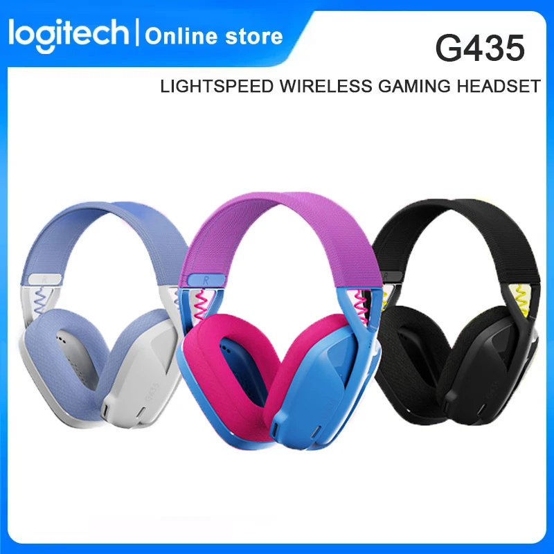 

Беспроводная игровая гарнитура Logitech G435 LIGHTSPEED, геймерские Bluetooth наушники с объемным звуком 7,1, совместимые с играми и музыкой